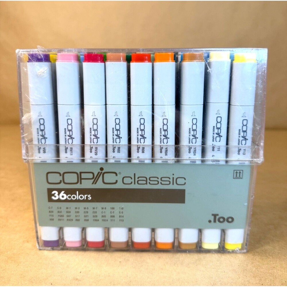 Copic Classic 36-Color Marker Set - Professional Alcohol-Based Art Markers - NEW